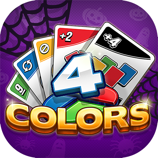 ロゴ 4 Colors Card Game 記号アイコン。