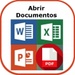 Le logo Abrir Documentos Icône de signe.