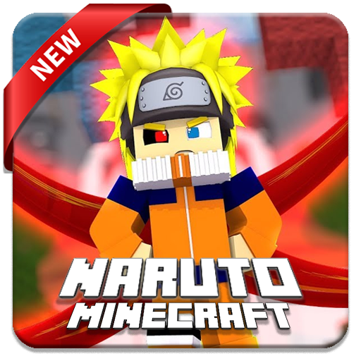 Le logo Addons Naruto Mods for Minecraft PE Icône de signe.