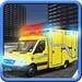 Le logo Ambulance Parking 3d Icône de signe.