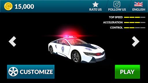 Image 2American I8 Police Car Game 3d Icône de signe.