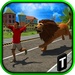 Le logo Angry Lion Attack 3d Icône de signe.
