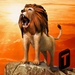 ロゴ Angry Lion Simulator 3d 記号アイコン。