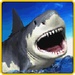 ロゴ Angry Shark Simulator 3d 記号アイコン。