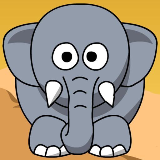 Le logo Animais Vs Elefante Enigma Icône de signe.