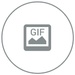 Le logo Animated Gif Camera Icône de signe.