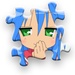 Le logo Anime Puzzles Icône de signe.