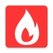 Le logo App Flame Icône de signe.