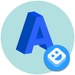 Le logo Ar Stickers Text Icône de signe.