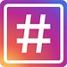商标 Arabic Instagram Hashtags 签名图标。