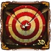 Le logo Archery 3d Icône de signe.
