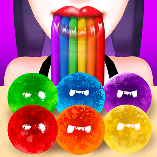 ロゴ Asmr Rainbow Jelly 記号アイコン。