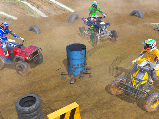 画像 3Atv Quad Bike Derby Games 3d 記号アイコン。