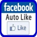 商标 Auto Likes Groups Facebook 签名图标。