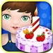 ロゴ Baby Birthday Cake Maker 記号アイコン。