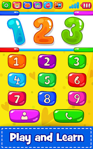 Image 1Baby Phone For Toddlers Numbers Animals Music Icône de signe.