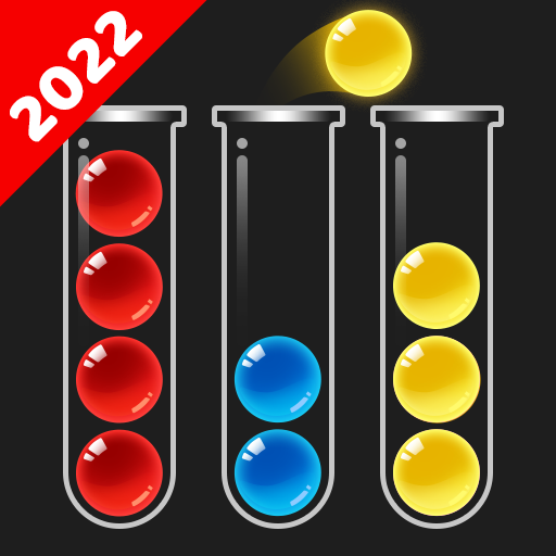 Le logo Ball Sort Puzzle Color Game Icône de signe.