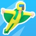Le logo Base Jump 3d Icône de signe.