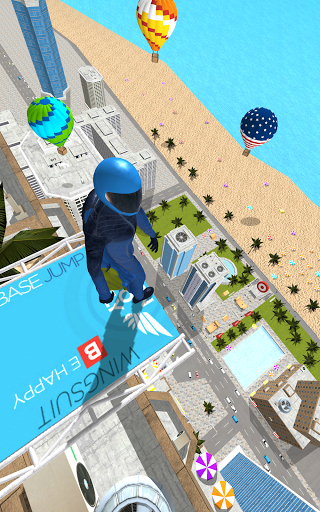Image 5Base Jump Wing Suit Flying Icône de signe.