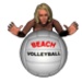 Le logo Beach Volleyball Lite Icône de signe.