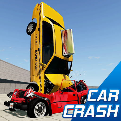 Le logo Beam Drive Crash Simulation Icône de signe.