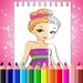 Le logo Beauty And Fashion Coloring Book For Girls Icône de signe.