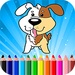 Le logo Best Coloring Book Dogs Icône de signe.