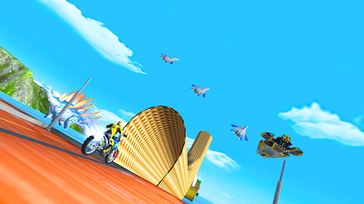 Image 3Bike Stunt Race 3d Icône de signe.