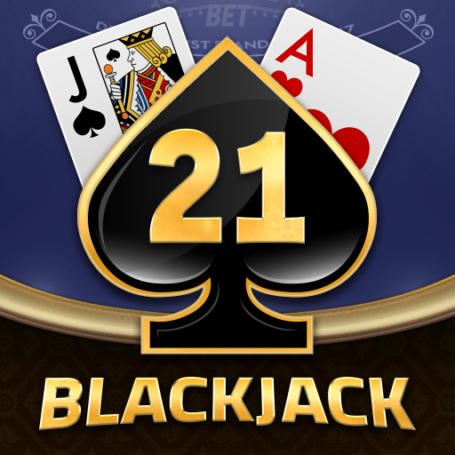 ロゴ Blackjack 21 Jogos De Cartas 記号アイコン。
