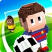 ロゴ Blocky Soccer 記号アイコン。