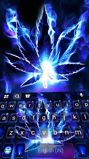 Imagem 3Blue Neon Weed Themes Ícone