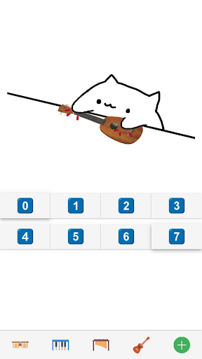 Image 3Bongo Cat Musical Instruments Icône de signe.