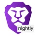 ロゴ Brave Browser Nightly 記号アイコン。