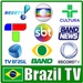 Le logo Brazil Tv Direct And Replay 2019 Icône de signe.