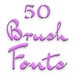 Le logo Brush Fonts 50 Icône de signe.