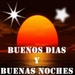 ロゴ Buenos Dias Y Buenas Noches 記号アイコン。
