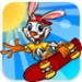 Le logo Bunny Skater Icône de signe.