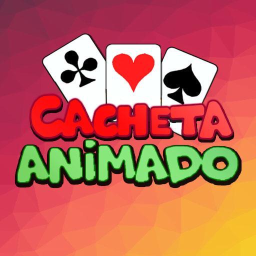 ロゴ Cacheta Animado Carteado 記号アイコン。