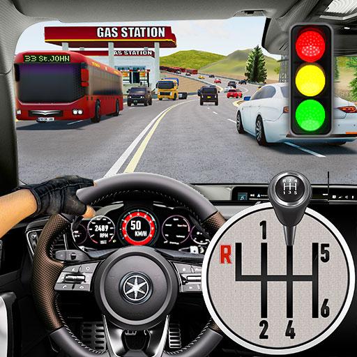 ロゴ Car Driving School Car Games 記号アイコン。