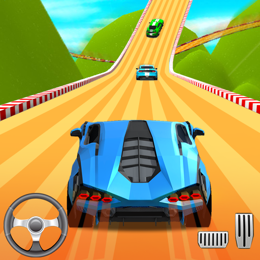 Le logo Car Games 3d Car Racing Icône de signe.