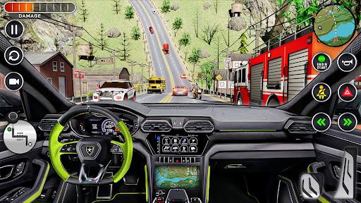 Image 4Car Games City Driving School Icône de signe.