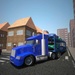 Le logo Car Transporter Truck Drive 3d Icône de signe.
