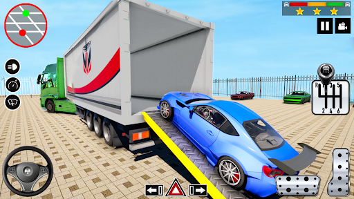 图片 0Car Transporter Truck Games 3d 签名图标。