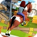 ロゴ Cartoon Horse Riding 記号アイコン。