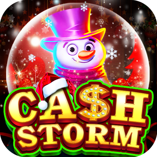 Logotipo Cash Storm Slots Casino Games Icono de signo