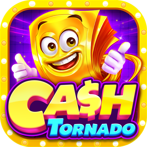 Logotipo Cash Tornado Slots Cassino Icono de signo