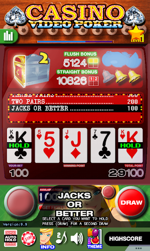 Image 1Casino Video Poker Icône de signe.