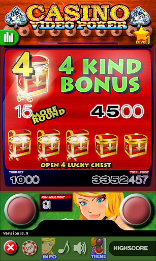 Image 3Casino Video Poker Icône de signe.