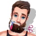 ロゴ Celebrity Stylist Beard Makeover Spa Salon Game 記号アイコン。