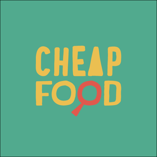 商标 Cheap Food Entregador 签名图标。